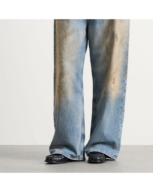 Acne Black Leather Loafers