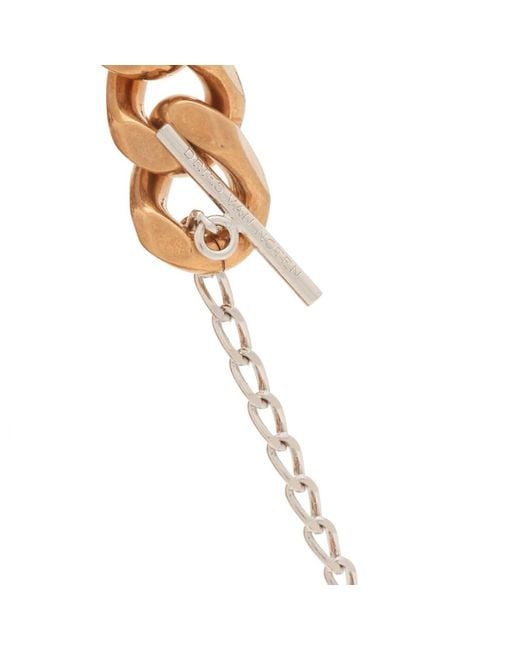 Dries Van Noten Metallic Split Chain Necklace for men