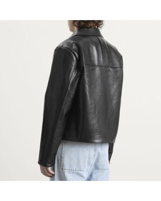 Entire studios Black Corehide Leather Jacket for men