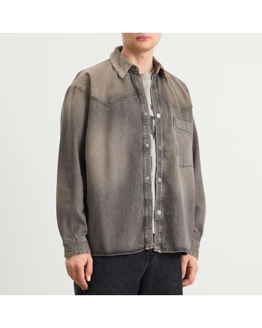Won Hundred Gray Zayne Denim Overshirt for men