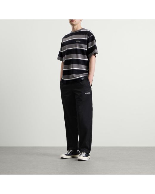 Neighborhood Black Border Stripe Logo T-Shirt for men