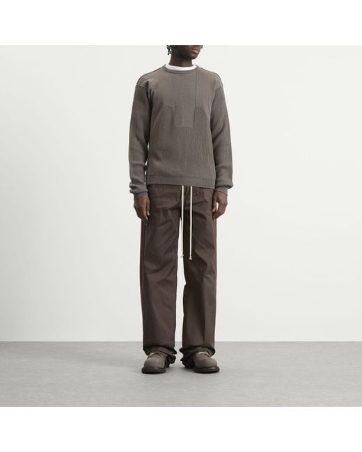 Rick Owens Gray Round Neck Jumper for men