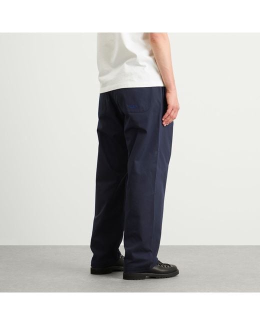 Stone Island Blue Marina Stretch Gabardine Pleated Trousers for men