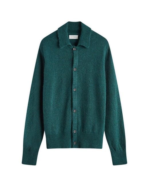 Oliver Spencer Green Britten Knit Cardigan for men