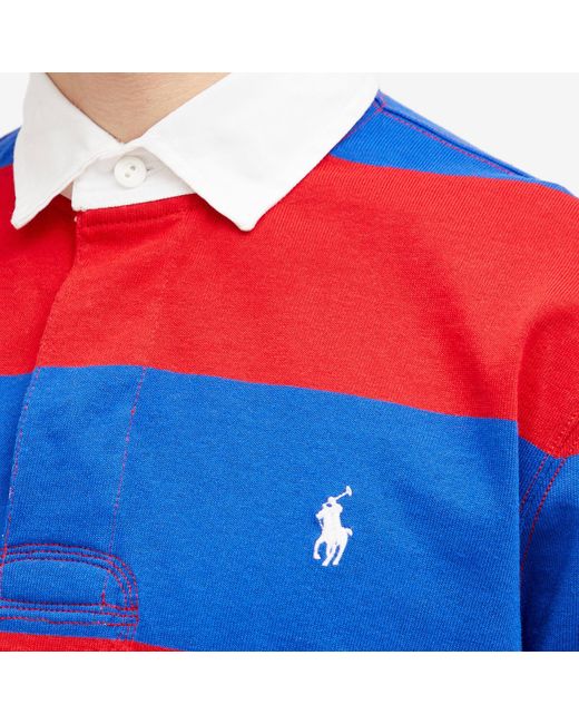 Polo Ralph Lauren Blue Stripe Rugby Shirt for men