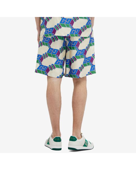 Gucci Blue Jersey Shorts for men