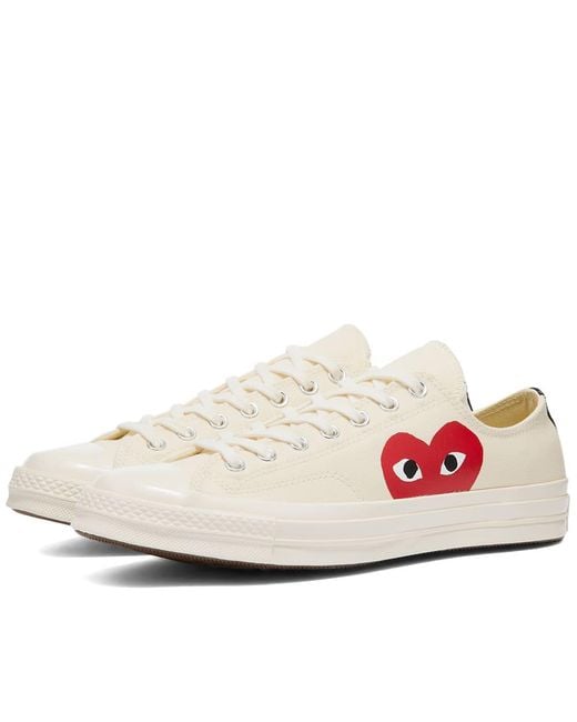 COMME DES GARÇONS PLAY Natural Cdg Play X Converse Unisex Chuck Taylor All Star One Heart Low-top Sneakers for men