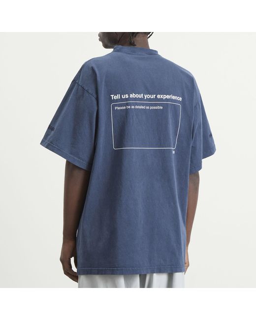Balenciaga Blue Top Rating Printed T-Shirt for men
