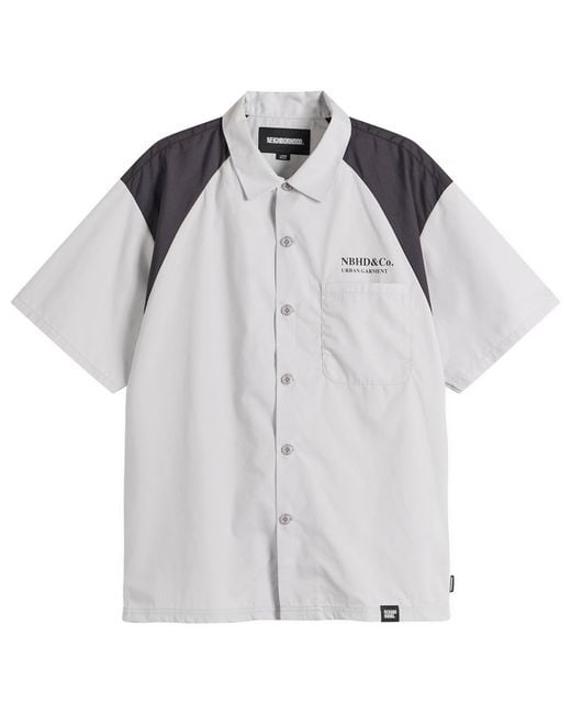 Neighborhood Gray Classic 2-Tone Short Sleeve Work Shirt 2 for men