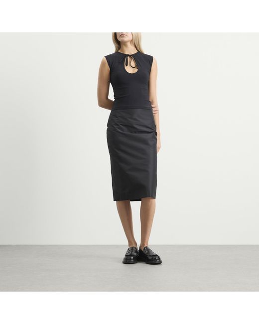 Jil Sander Black High Waist Skirt