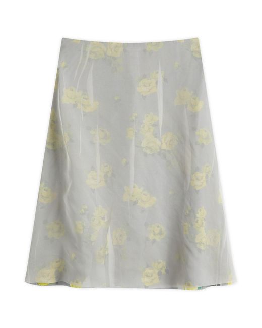 Acne Gray Iranee P Vintage Rose Skirt