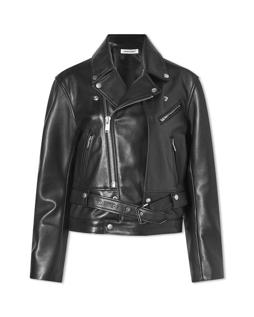 Undercover Black Leather Biker Jacket