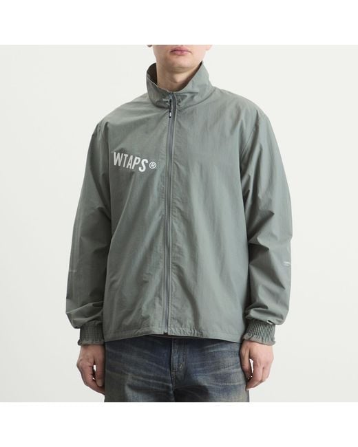 (w)taps Gray Track Jacket for men