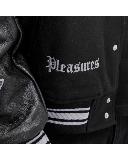 Pleasures Black X N.E.R.D Varsity Jacket for men