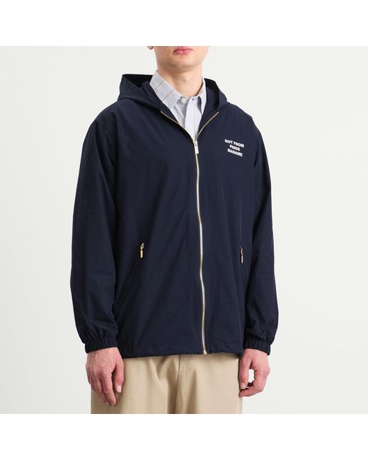 Drole de Monsieur Blue Drole De Monsieur Slogan Zip Hoodie for men
