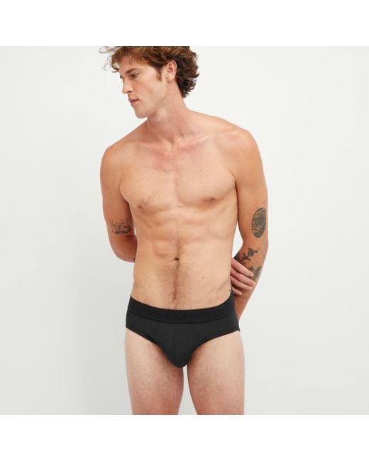 Skims Black Cotton Brief for men