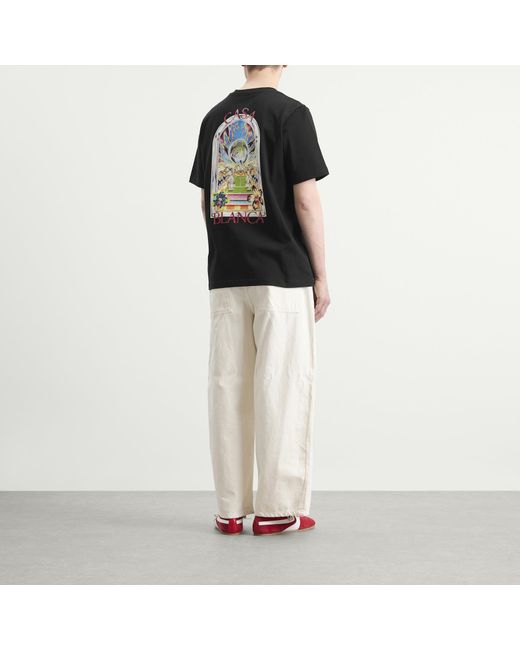Casablanca Black T-Shirt With Print for men