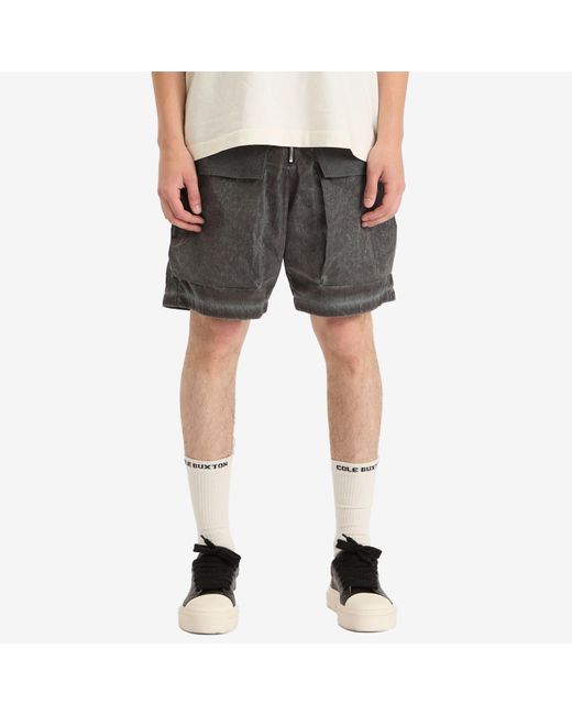 Cole Buxton Cold Washed Cargo Short in Grey for Men | Lyst UK