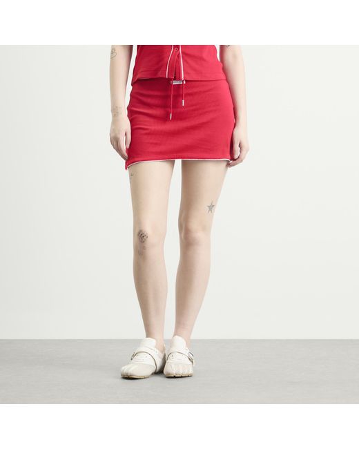 MARINE SERRE Red Cute 70's Mini Skirt