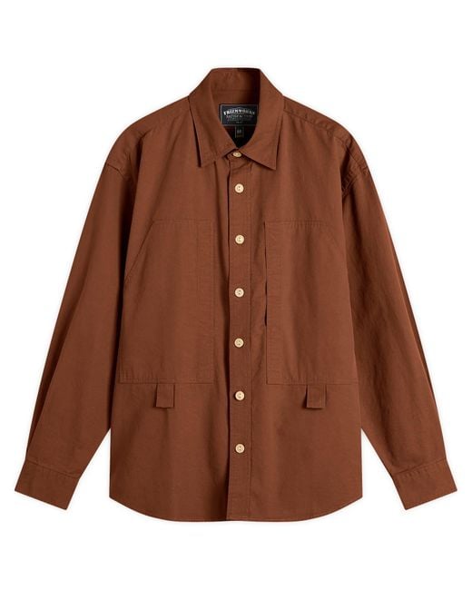 FRIZMWORKS Brown Pocket Loop Shirt for men