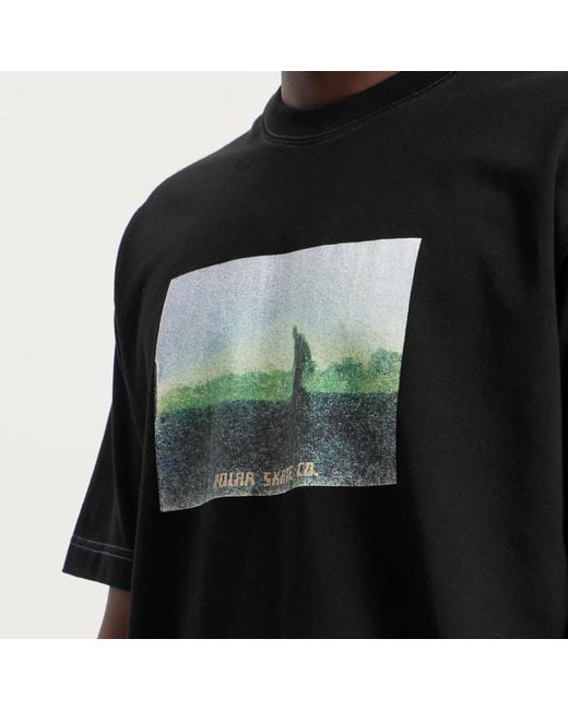 POLAR SKATE Black Beach Walk Contrast T-Shirt for men