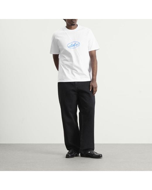 Arte' White Circle Logo T-Shirt for men