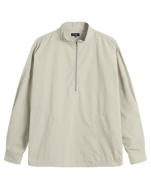 Beams Plus White Tech Stand Collar Pullover for men
