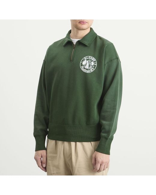 Polo Ralph Lauren Green Camp Half Zip Sweatshirt for men