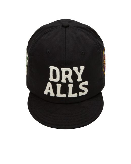 Human Made Black Short Peak Baseball Cap for men