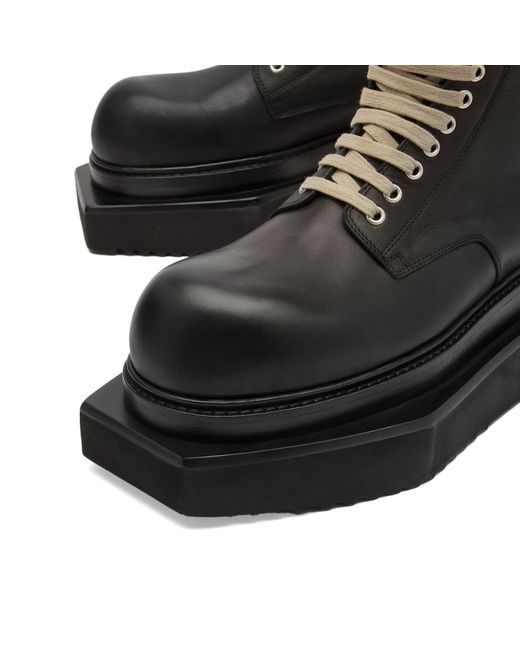 Rick Owens Black Tubro Cyclops Lace Up Boot for men