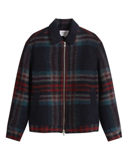 Wax London Black Heath Wool Check Jacket for men