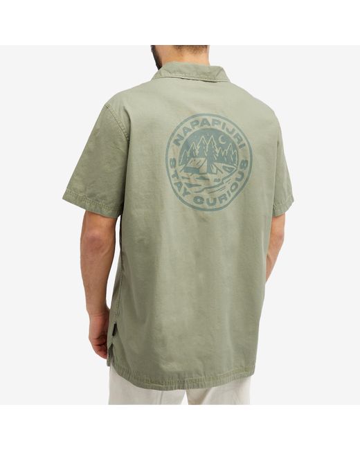 Napapijri Green Outdoor Utility Shirt for men