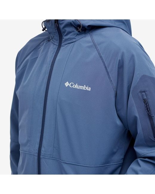 Columbia Blue Tall Heights Hooded Softshell Jacket for men