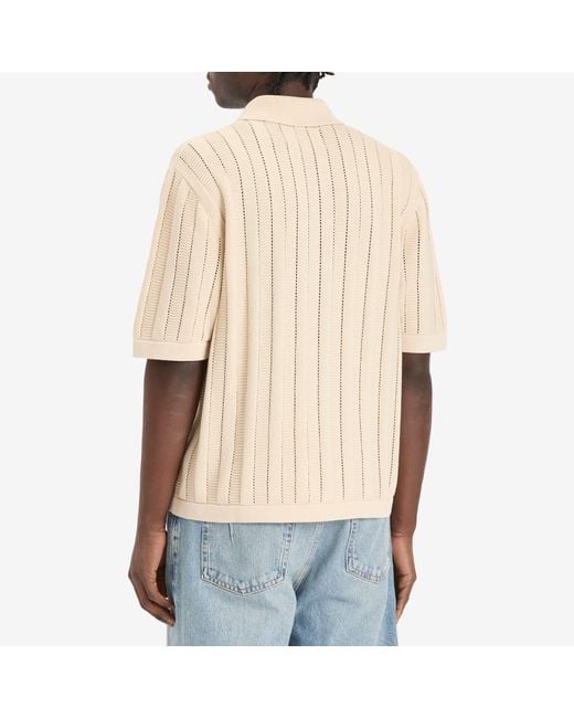 Corridor NYC Natural Acid Wash Knit Shirt for men