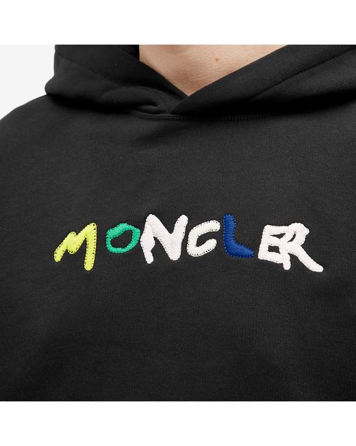 Moncler Black Logo Popover Hoody for men