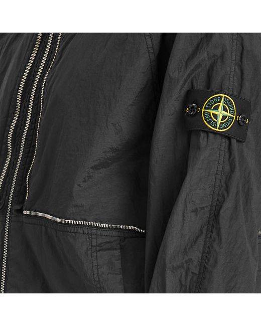 Stone Island Black Nylon Metal Watro-Tc Econyl 2-In-1 Jacket for men