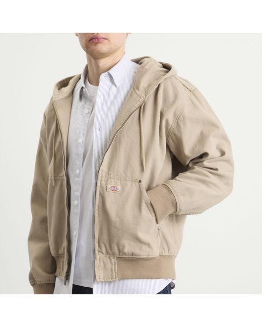 Dickies Natural Unlined Canvas Hooded Bomber Jacket for men