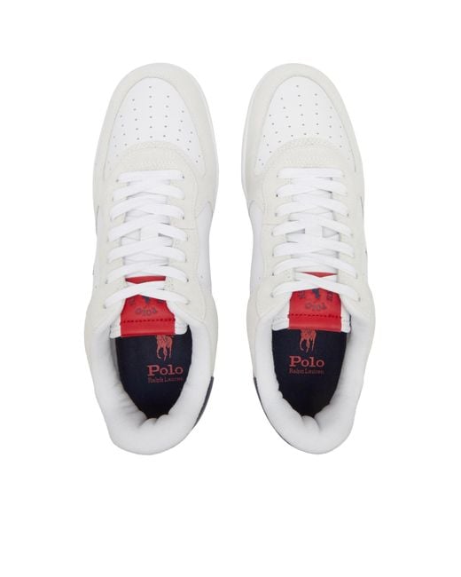 Polo Ralph Lauren White Masters Court Sneakers for men