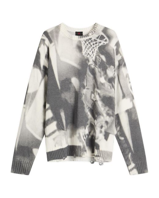 Nike Gray Knit Sweater for men