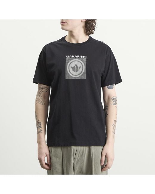 Maharishi Black Dot Temple T-Shirt for men