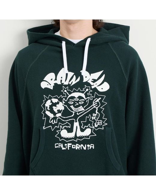 Brain Dead Green Global Shock Hoodie for men