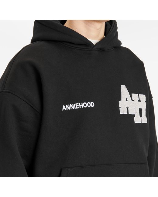 Annie Hood Black College Hoodie for men