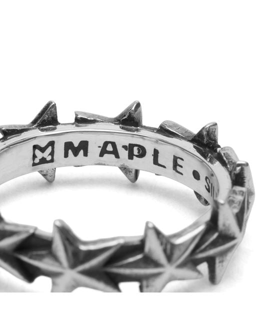 Maple Metallic Star Ring for men
