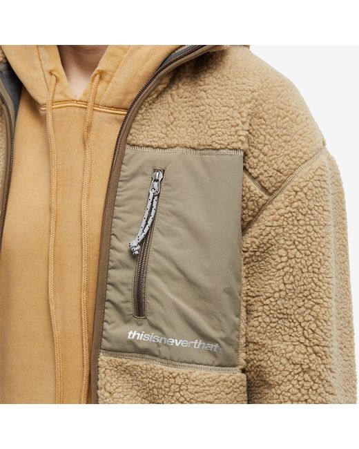 Thisisneverthat Natural Sp Sherpa Fleece Jacket for men