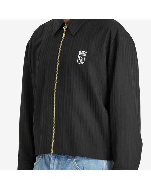 Late Checkout Black Suitcase Zipper Jacket for men