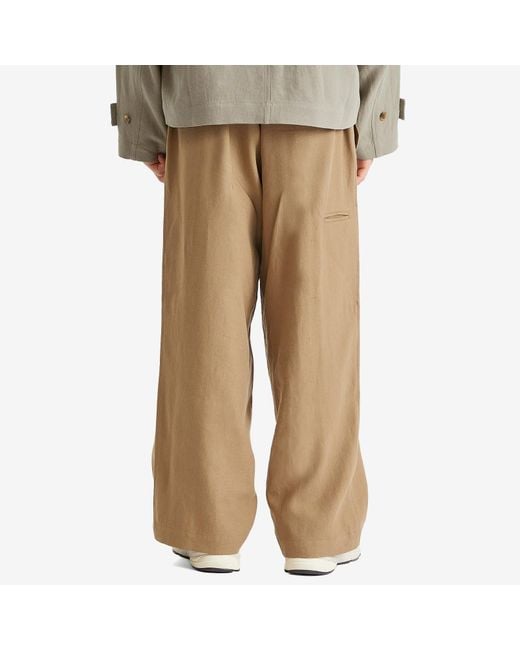 Merely Made Brown Wide String Pants for men