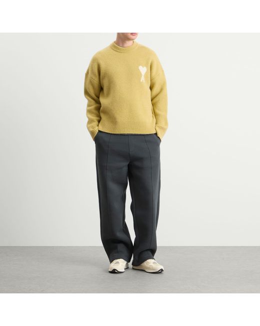 AMI Blue Brushed Fleece Big Adc Jogger for men