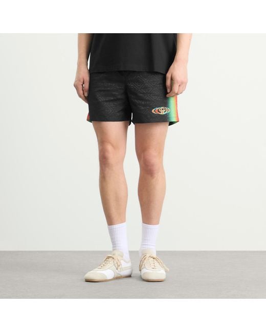 Casablanca Gray Monogram Swim Shorts for men