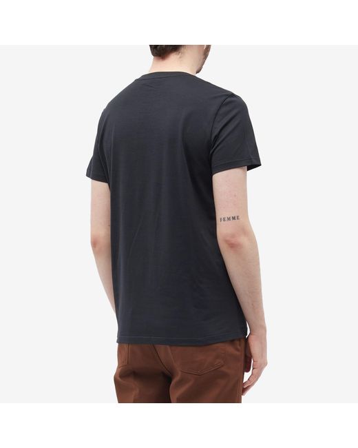 Balmain Black Flock Logo T-Shirt for men