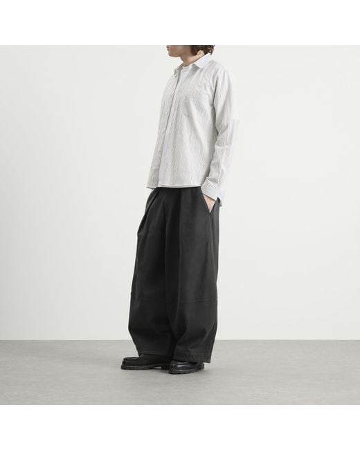YMC White Curtis Stripe Shirt for men